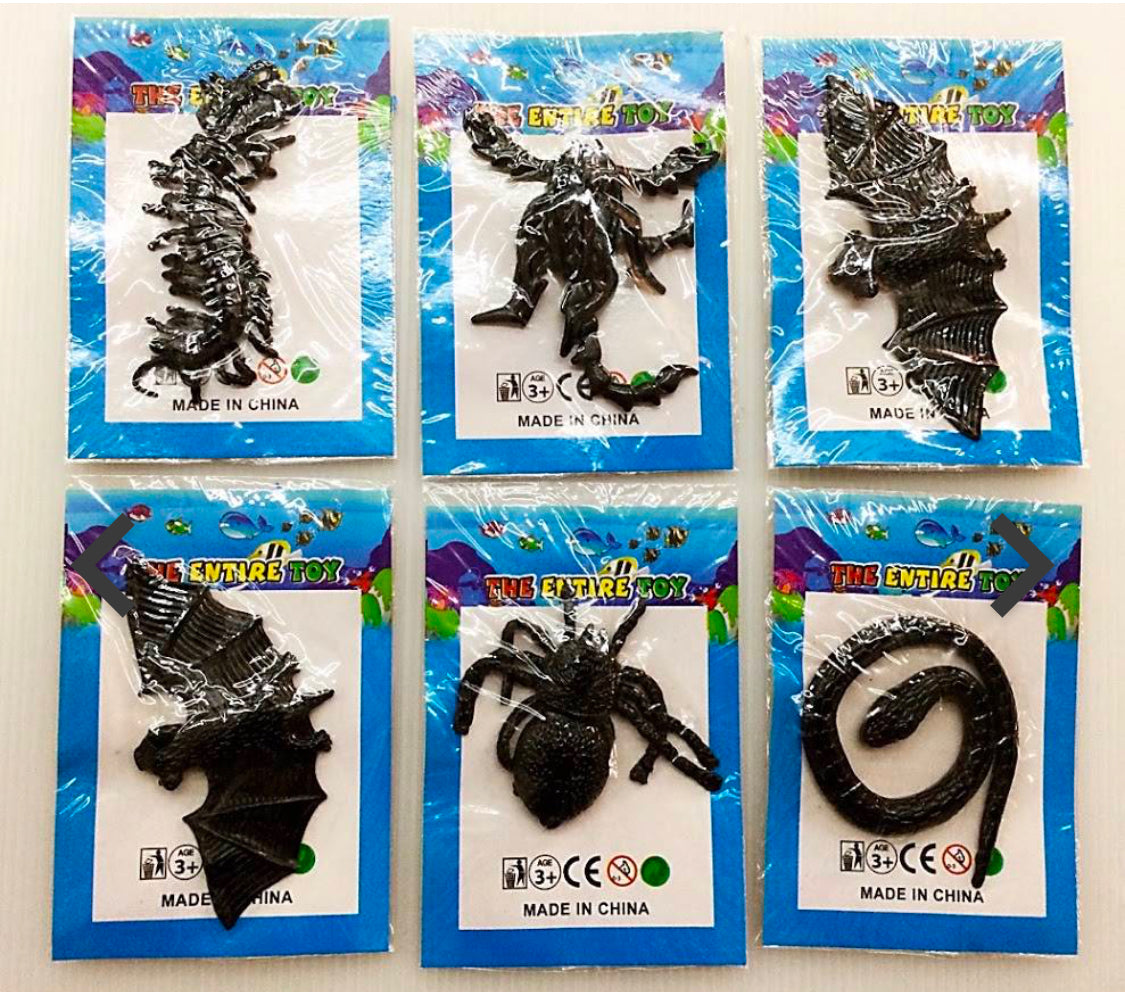 Sticky toys (bat - scorpion)