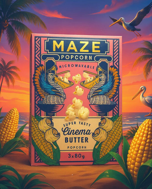 Snack maze popcorn cinema butterr