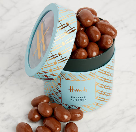 Harrods praline almond 325g حلوى اللوز بالبرالين من هارودز 325 غرام