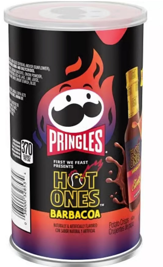 Pringles chips hot ones barbecue