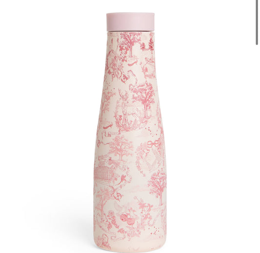 Harrods Toile Water Bottle (500ml) pink