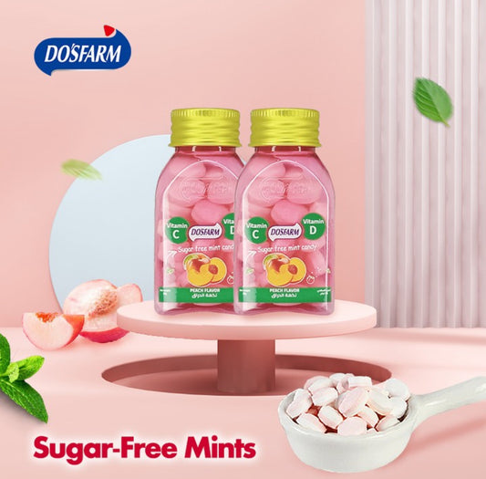 Playmore Dosfarm suger free mint candy peach flavor