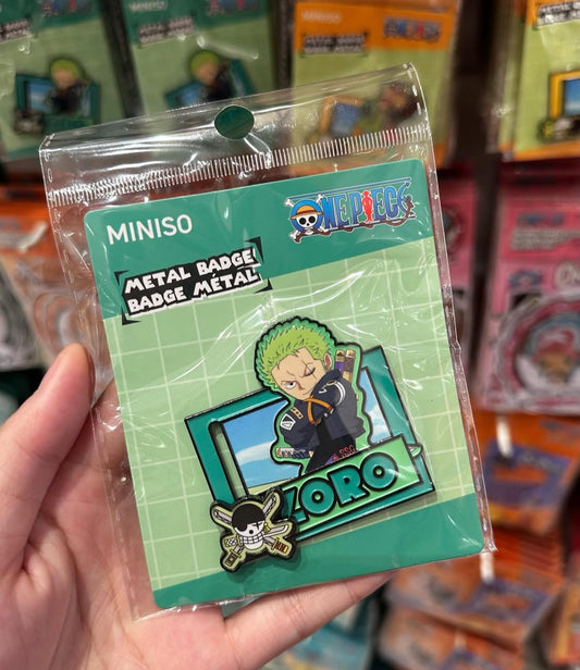 One piece metel badge zoro