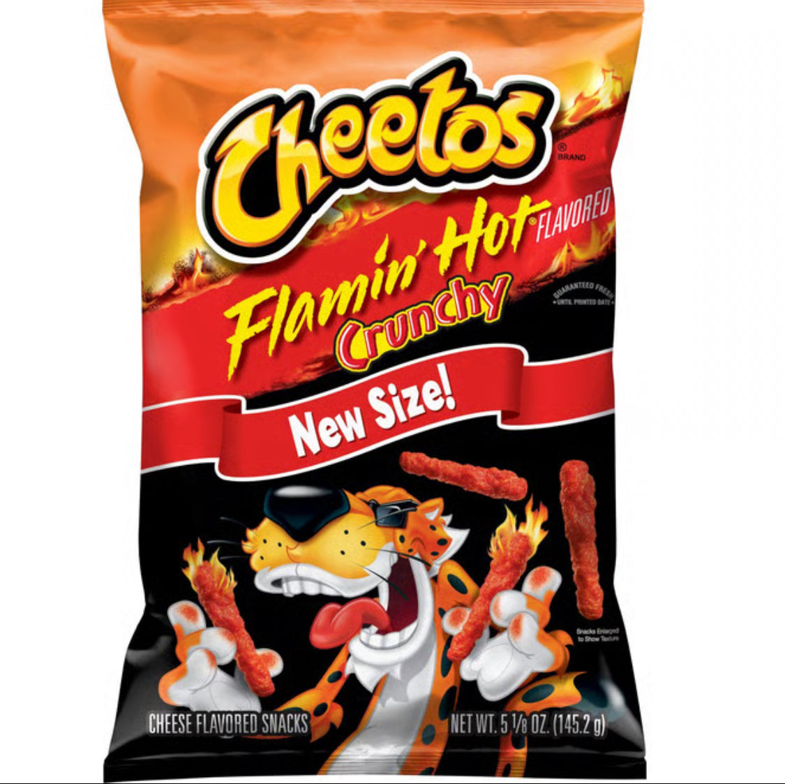 Cheetos flamin hot crunchy export شيتوس مستورد حار نار