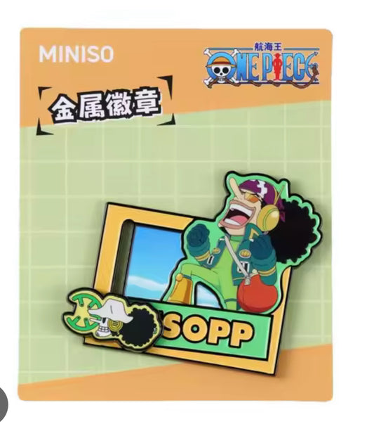 One piece metel badge usopp