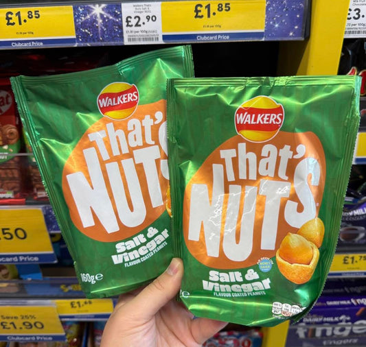 Walkers that nuts salt and vinegar coated peanuts