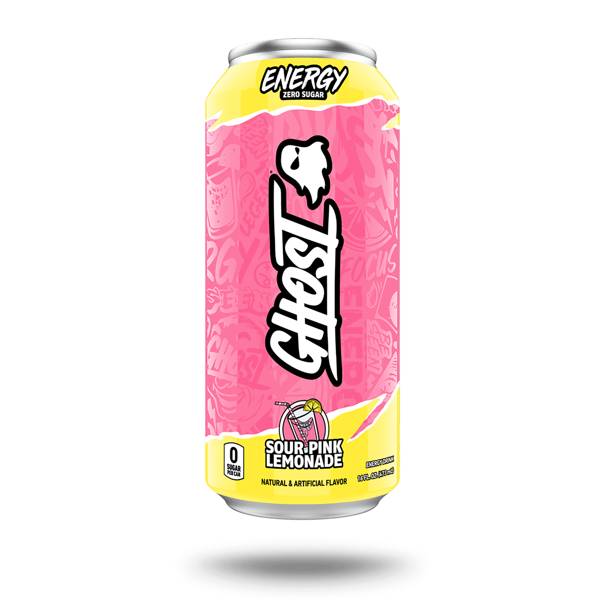 Ghost Energy sour pink lemonade Energy Drink مشروب الطاقة جوست