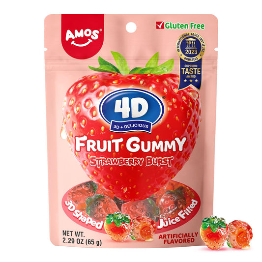 Amos 4D fruit gummy strawberry brust