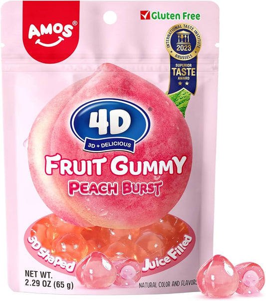 Amos 4D fruit gummy peach brust