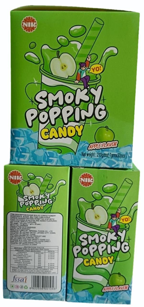 Smoky popping candy apple