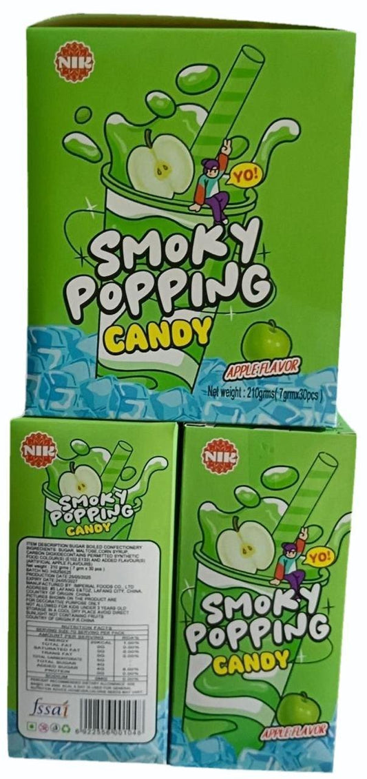 Smoky popping candy apple