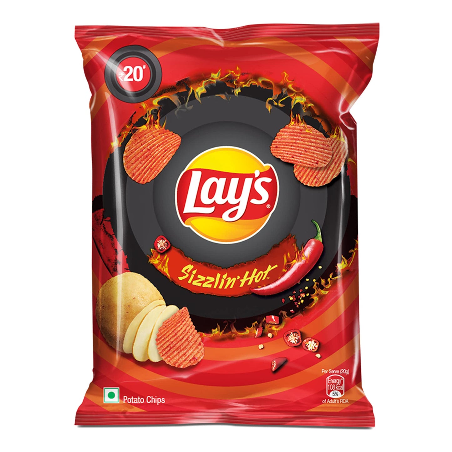 Lays chips sizzlin hot