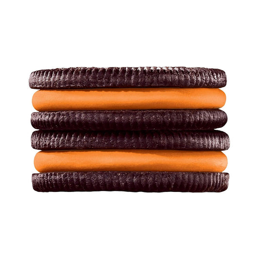 Oreo biscuit with cocoa and orange creme