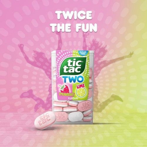 Tic tac strawberry & lime candy حلوى تيك تاك بنكهة الفراولة والليمون