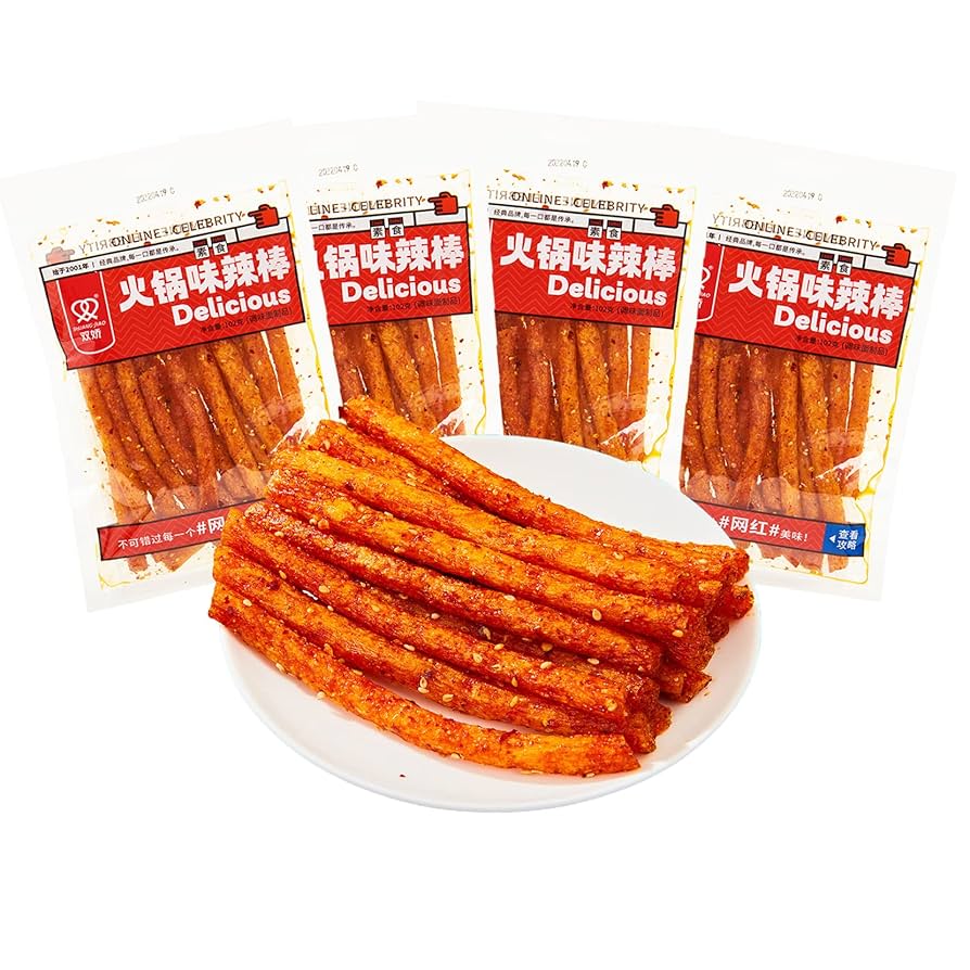 jinmofang jingubang la tiao snack hot and spicy وجبة لا تياو الخفيفة ساخنة وحارة green