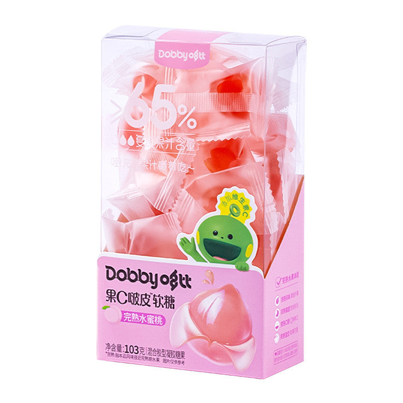 Dobby peel-able peach juicy gummy ترند ابو عطية .
