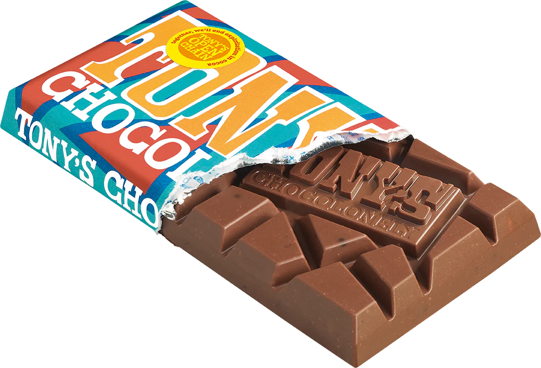 Tony’s chocolonely milk chocolate chip رقاقة شوكولاتة الحليب من توني