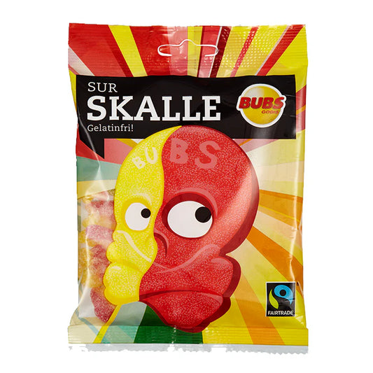 Bubs sour fruity skalle foam candy 90g