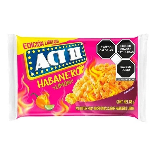 Act ll palomitas habanero pop corn 88g