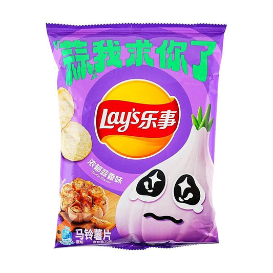 Lays china rich garlic flavor نكهة الثوم الغنية في ليز تشاينا