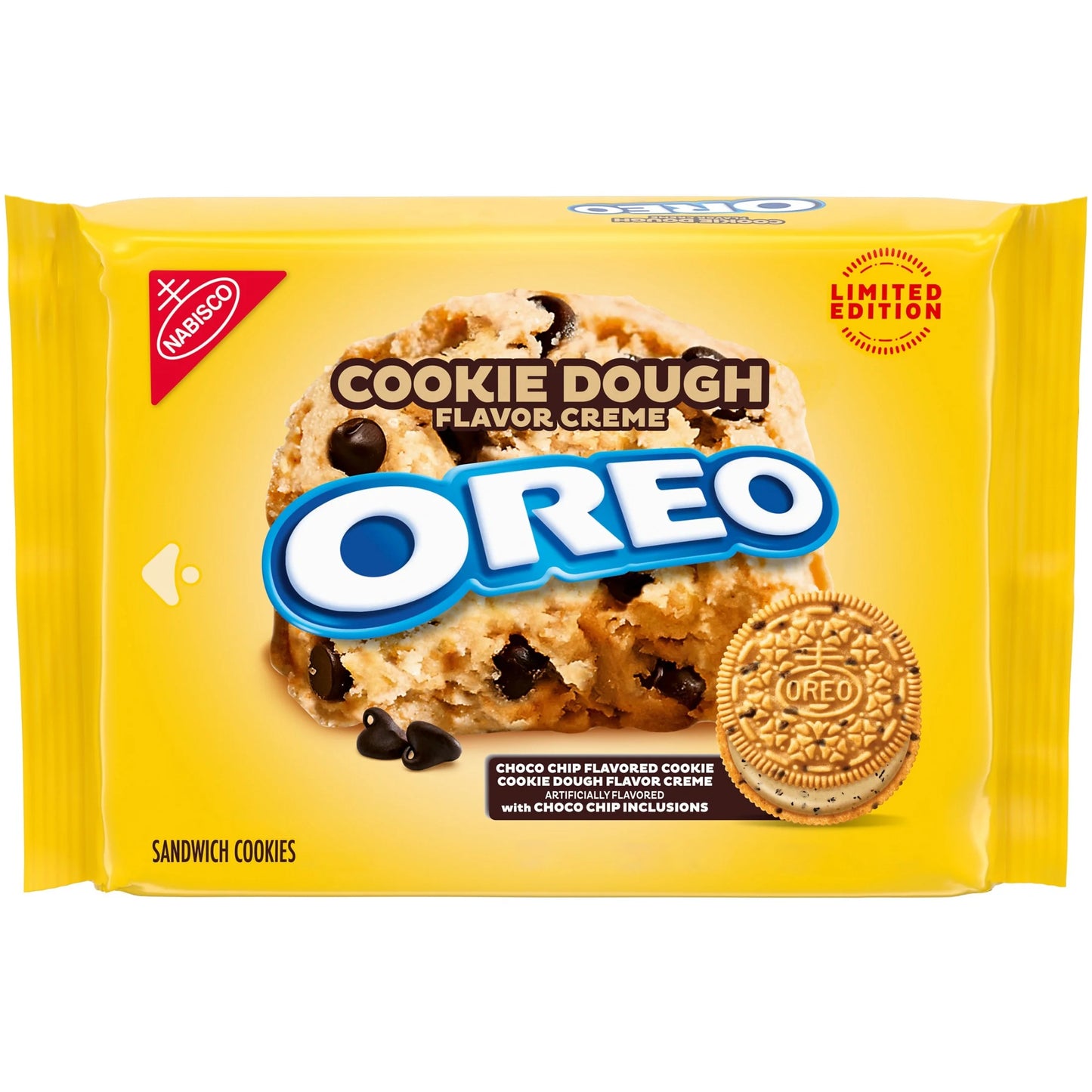 Oreo Cookie Dough Creme Sandwich Cookies, Limited Edition بسكويت أوريو بنكهة عجينة الكوكيز والكريمة، إصدار محدود