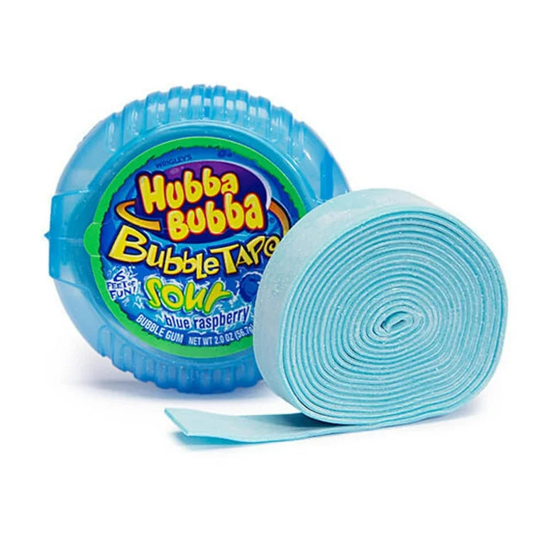 Wrigley’s hubba bubba bubble sour blue raspberry tape bubble gum