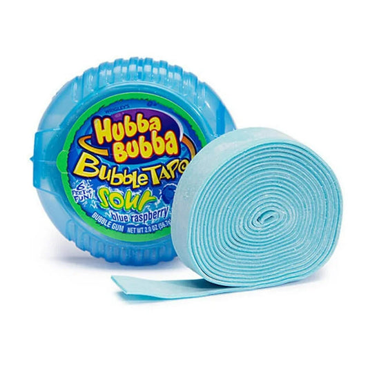 Wrigley’s hubba bubba bubble sour blue raspberry tape bubble gum