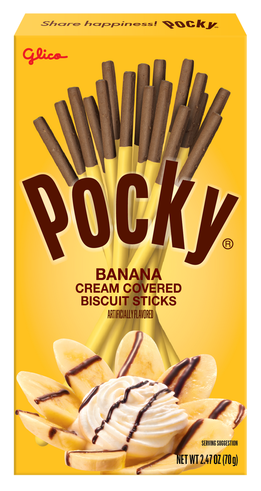 Pocky banana cream coverd biscuit sticks