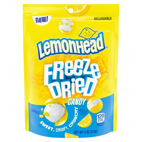 Lemonhead candy freeze dried