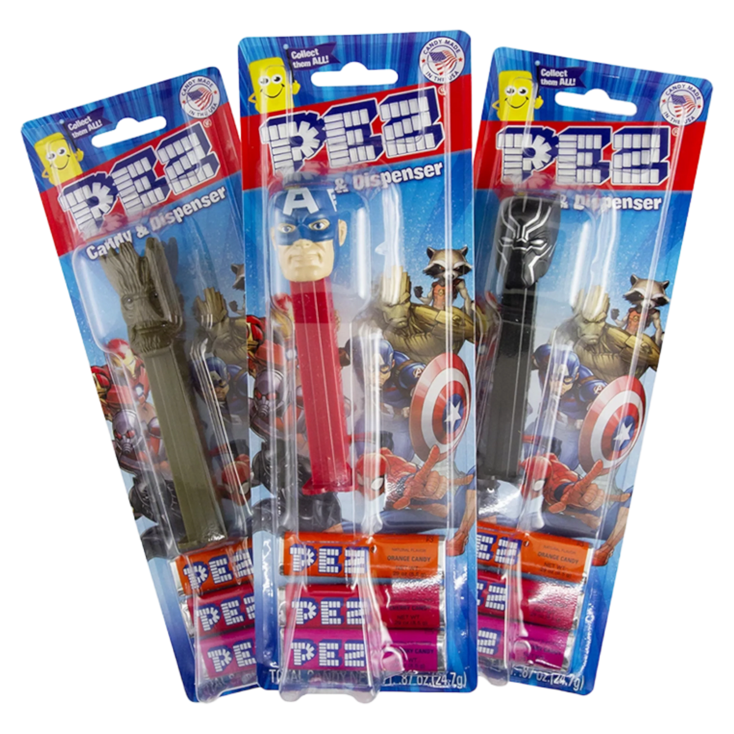 Pez blister pack marvels