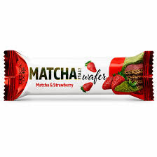 Delicadore matcha style strawberry wafer bar