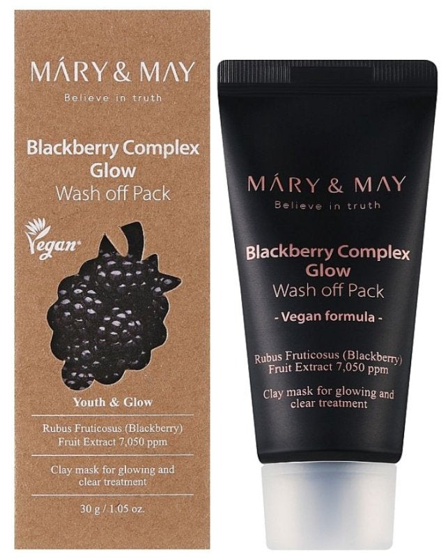 Mary & May vegan blackberry glow mask khad
