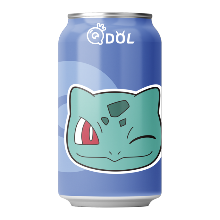 Qdol pokemon pupbasur grape flavored sparkling water 330ml مياه كيودول فوارة بنكهة العنب بنكهة بوكيمون بوباسور، 330 مل