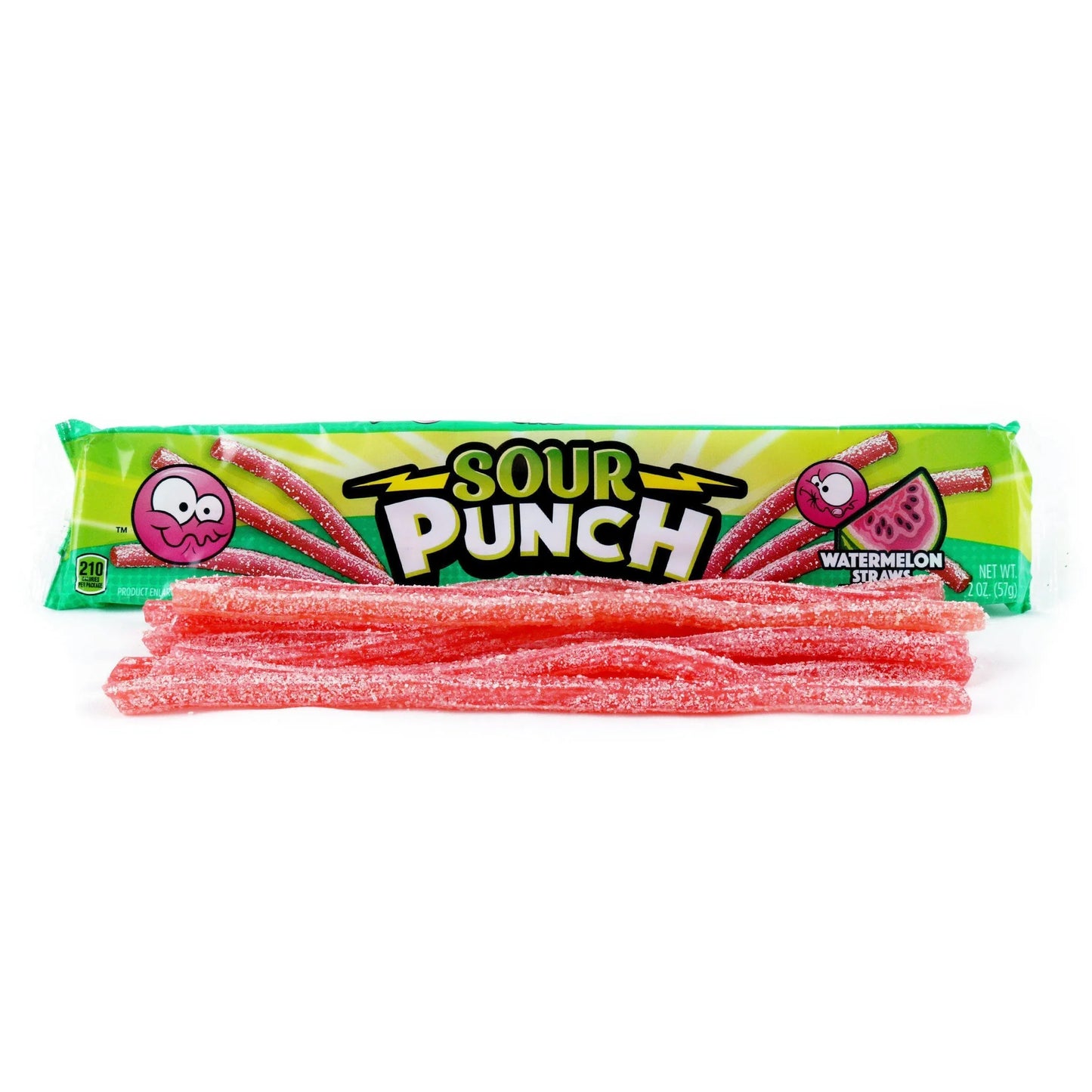 Sour punch watermelon straws مصاصات البطيخ بنكهة البانش الحامض