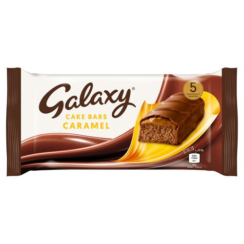 Galaxy cake bars caramel