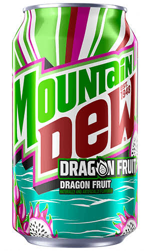 Mtn dew dragon fruit مشروب ماونتن ديو بنكهة فاكهة التنين