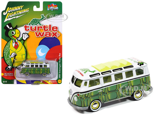 Johnny Lightning Pop Culture Turtle Wax 1965 Volkswagen 21 Window Samba Bus