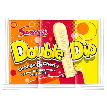 Swizzles double orange and cherry dip stick candy