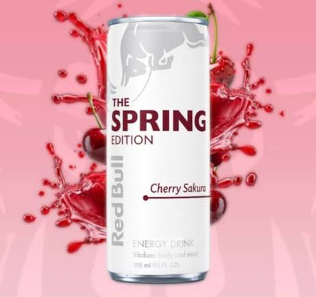 Red bull spring cherry sakura ريد بول سبرينغ تشيري ساكورا