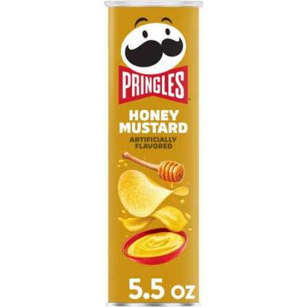 Pringles honey mustard flavour chips رقائق برينجلز بنكهة الخردل بالعسل