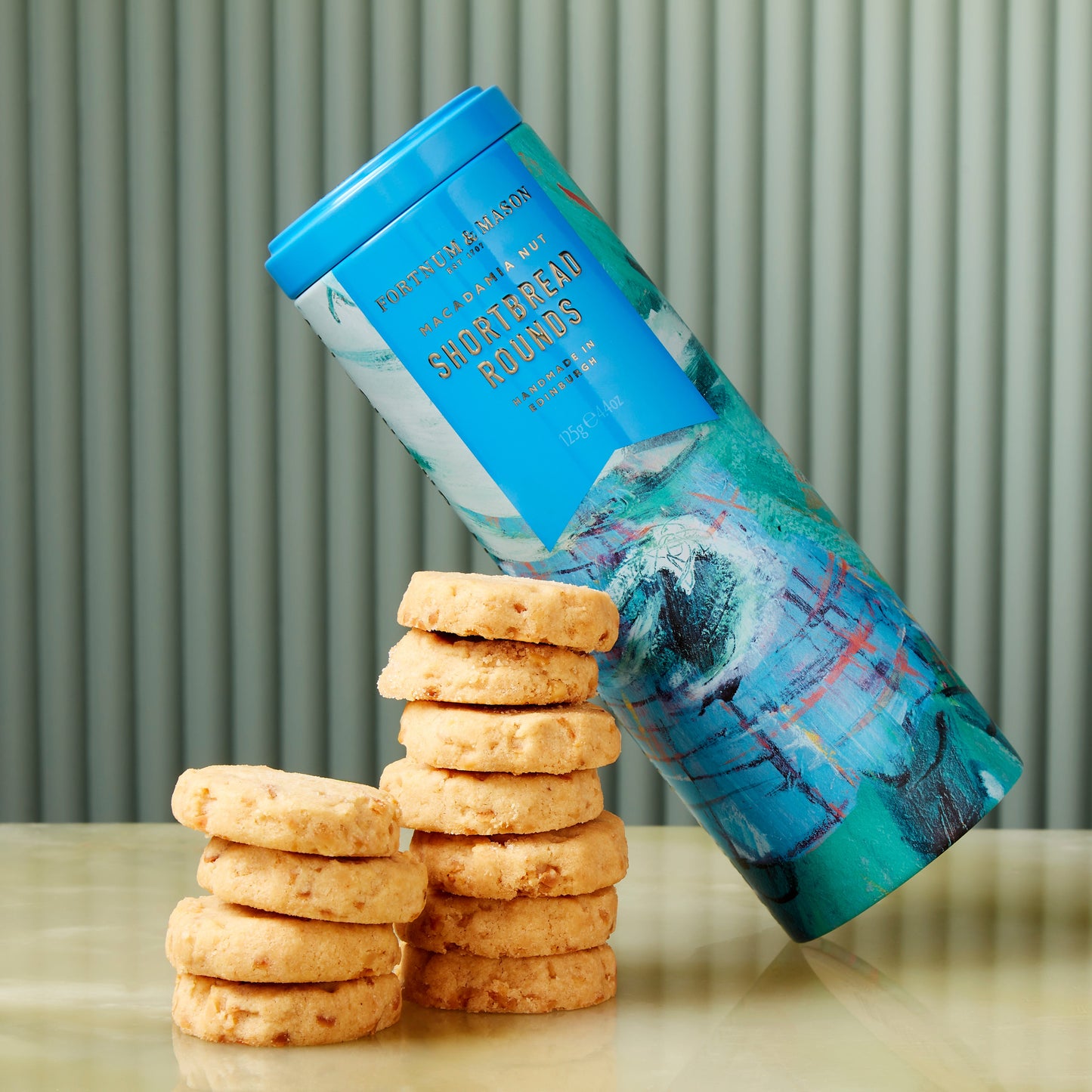 Fortnum & mason 
Macadamia nut shortbread round biscuits