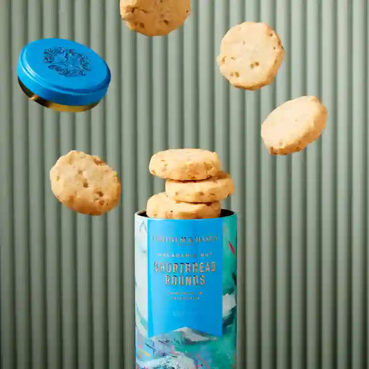 Fortnum & mason 
Macadamia nut shortbread round biscuits