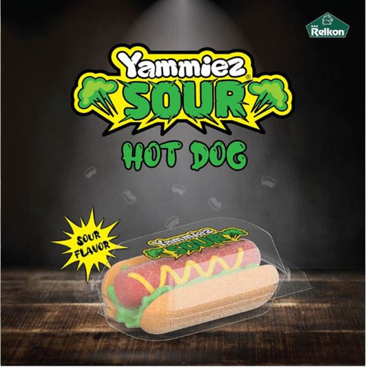 Relkon yammiez sour mallow hot dog ريلكون ياميز هوت دوغ بنكهة المارشميلو الحامض