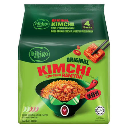 Bibigo korean stir fried ramyun original kimchi pack