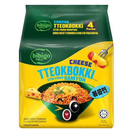 Bibigo korean stir fried ramyun cheese tteokbokki pack