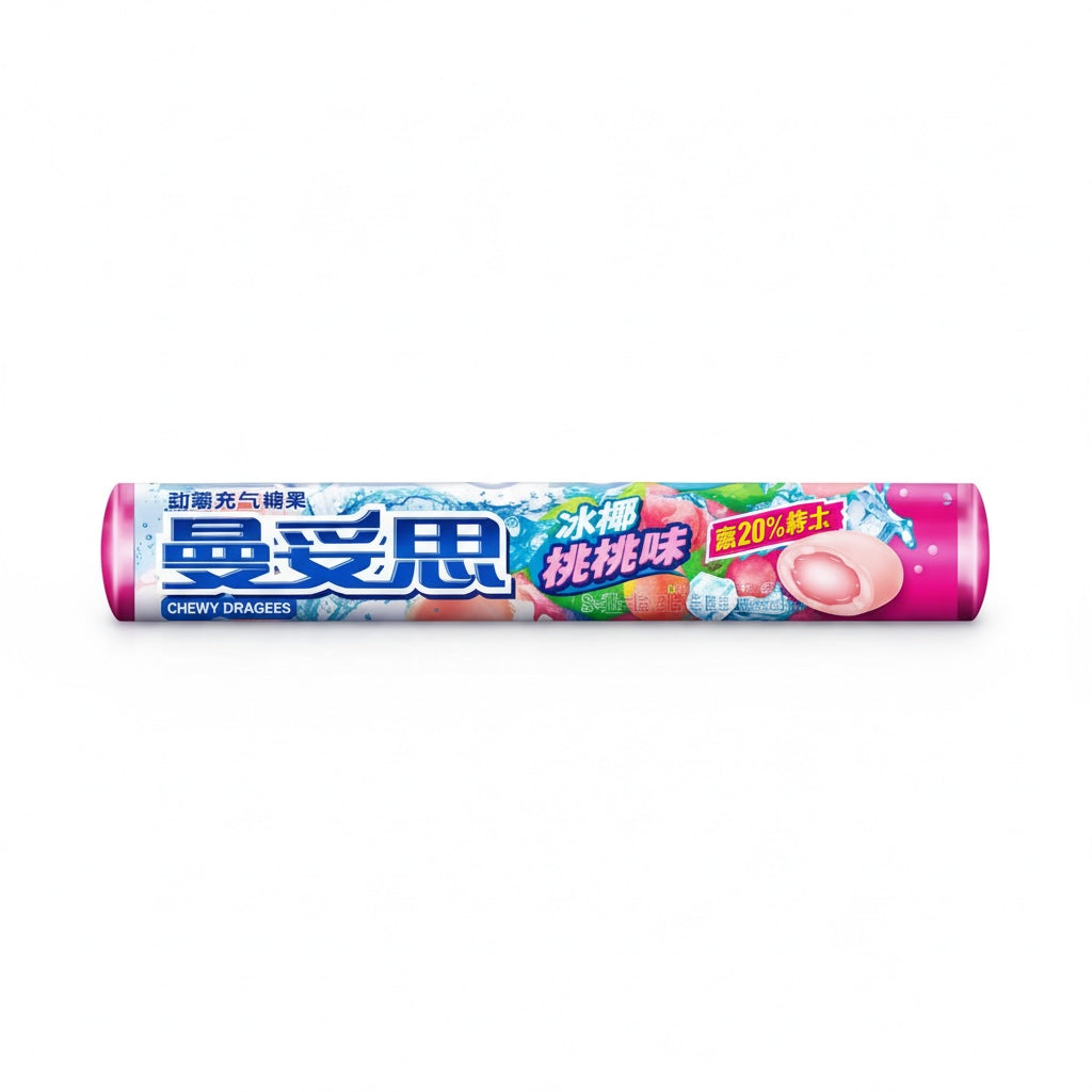 Mentos chewy cooling coconut peach