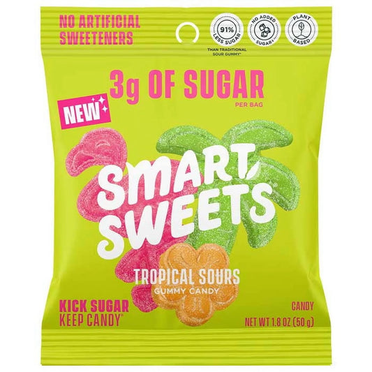 Smart sweets 6 x tropical sours gummy candy
