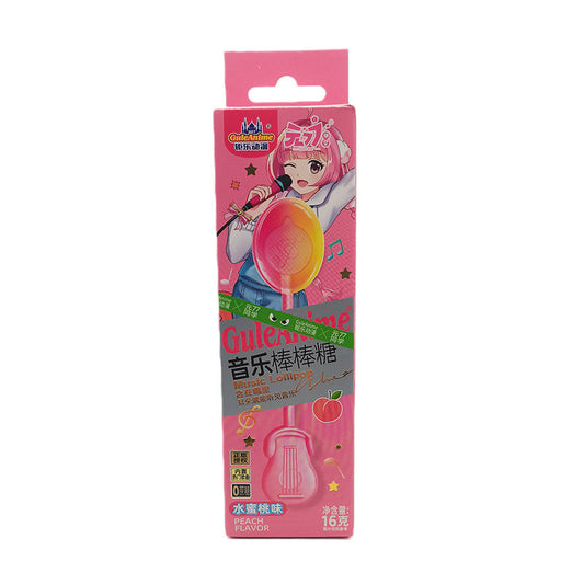 Music lollipop peach flavor