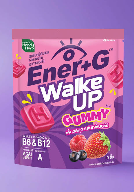 Handy herb Ener+G walke up gummy strawberry flavor