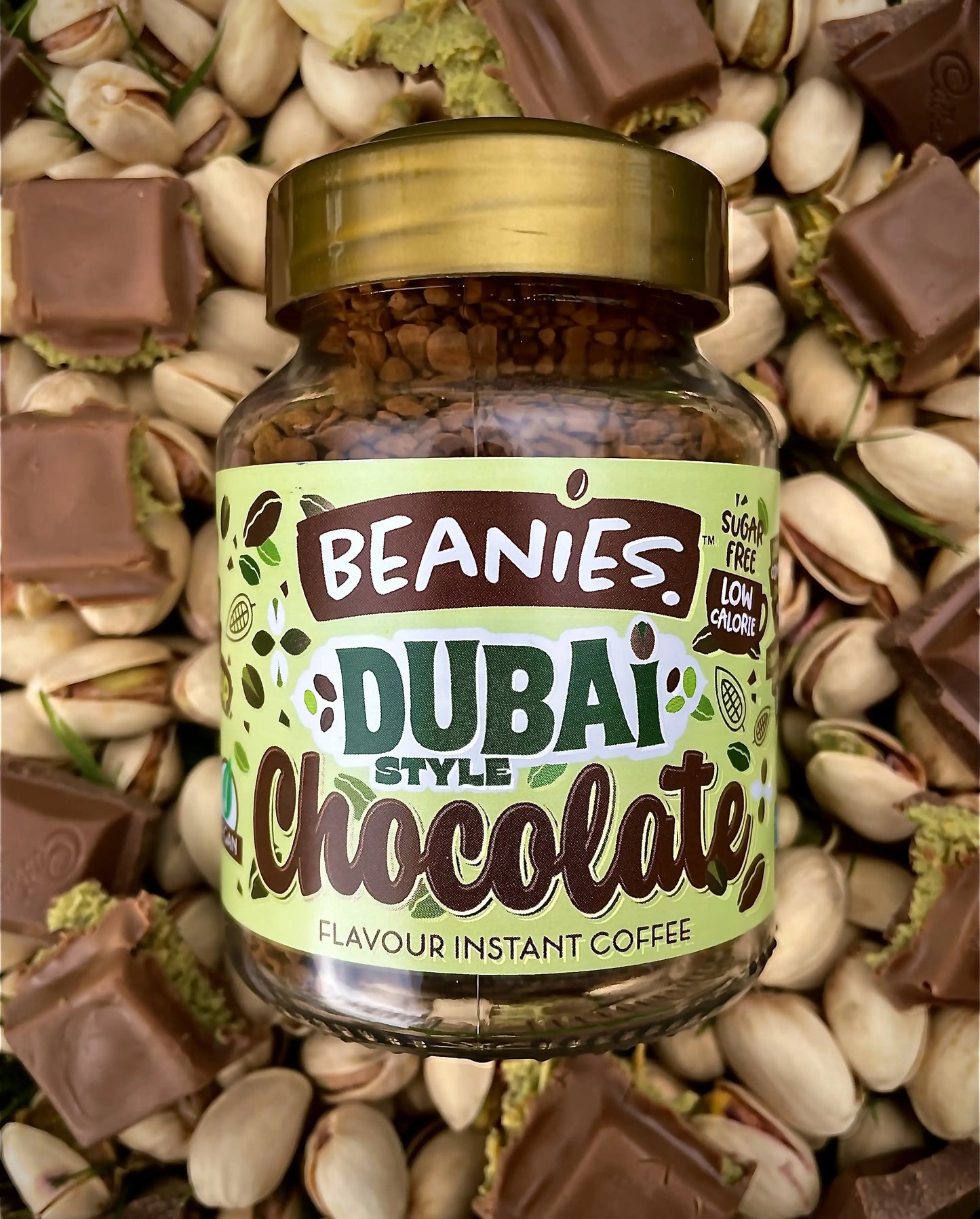 Beanies dubai style chocolate flavored instant coffee